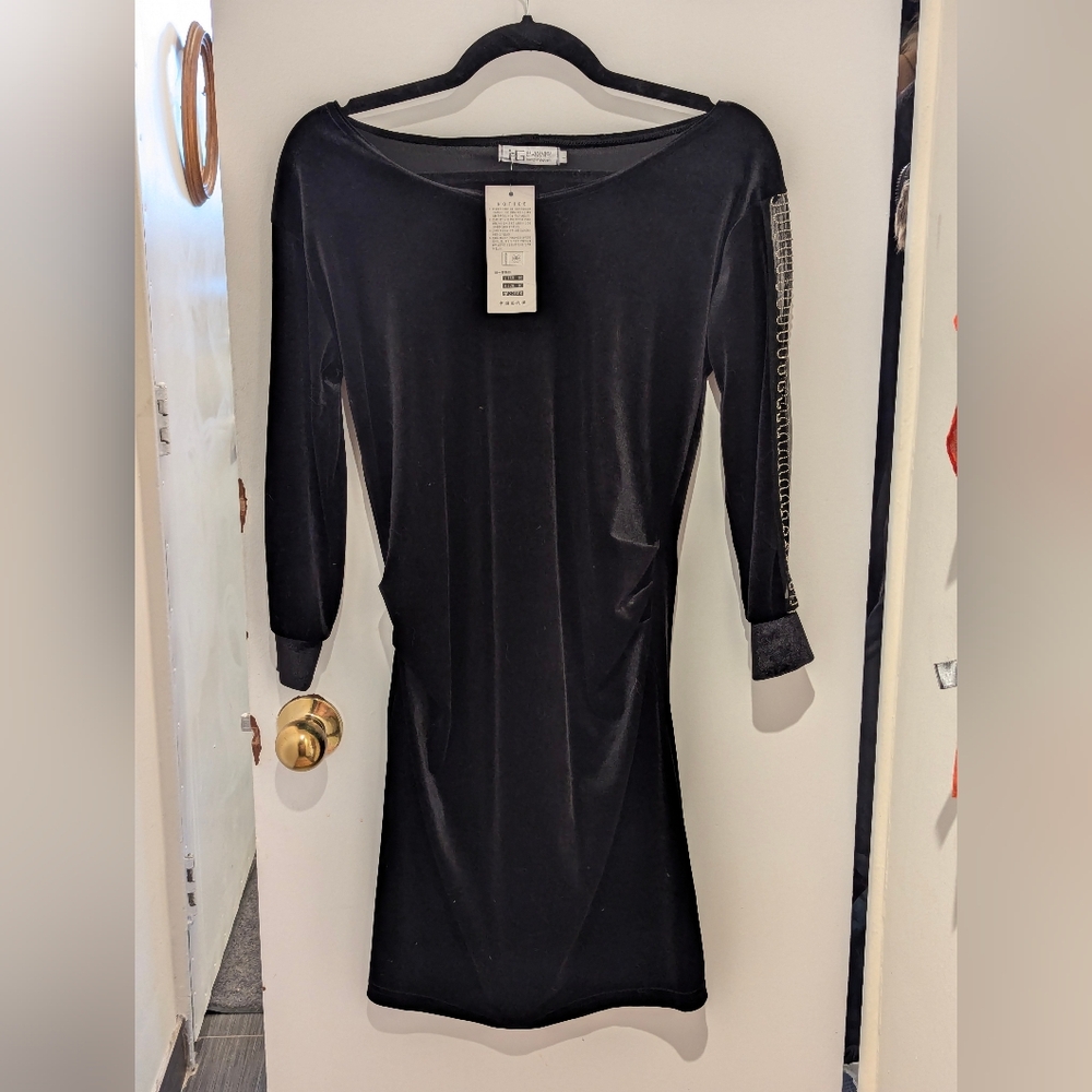 Elegant Black Velvet Dress
